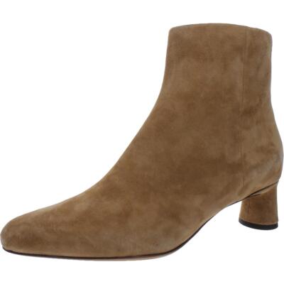 Vince Womens Faux Suede Almond Toe Zipper Booties Shoes BHFO 6818