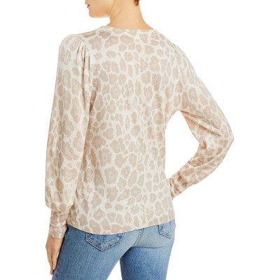 

Женская бежевая рубашка-пуловер из смесового кашемира Splendid  BHFO 5409, Heather oatmeal