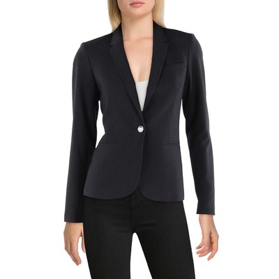 Женский серый тканый блейзер на одной пуговице Calvin Klein Petites 4P BHFO 6433