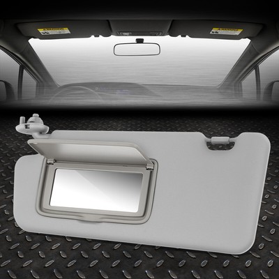 ДЛЯ 12-15 HONDA CIVIC OE STYLE ЛЕВЫЙ БОКОВОЙ СОЛНЦЕЗАЩИТНЫЙ КОЗЫРЕК С ЗЕРКАЛОМ ПРОЗРАЧНО-СЕРОГО ЦВЕТА