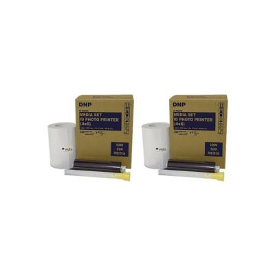 DNP 4x6'' Paper and Ink Roll Media Set for IDW500 Printer, 350 Prints (2-Pack)
