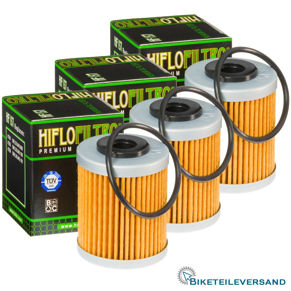3X HIFLO Premium Ölfilter HF157