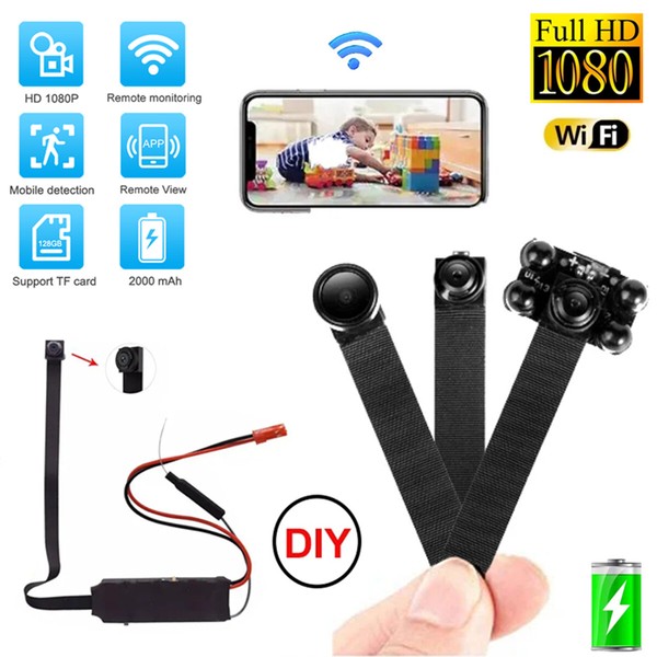 1080P HD Wireless Mini WIFI Camera Hidden Nanny Security Spy DIY Pinhole DVR Cam
