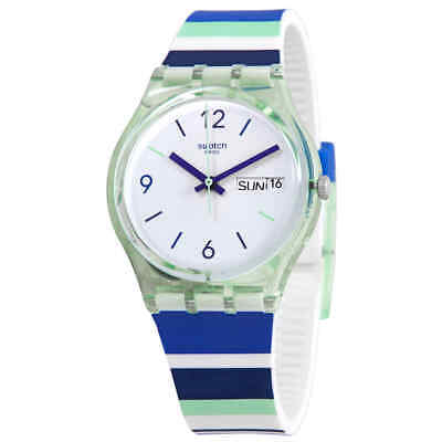 Swatch Sky Zebra Кварцевые часы с белым циферблатом GG711