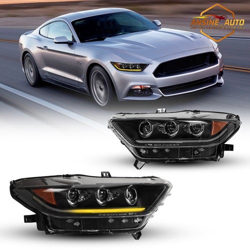 For 2015-2017 Ford Mustang LED Headlights Sequential Turn