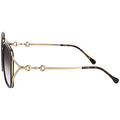 Pre-owned Gucci Grey Square Ladies Sunglasses Gg1016sk 001 58 Gg1016sk 001 58 In Gray
