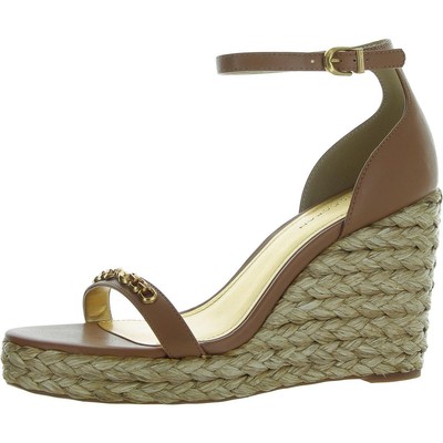 Donna Karan Womens Yulissa Tan Open Toe Wedge Sandals 9 Medium (B,M) BHFO 5774