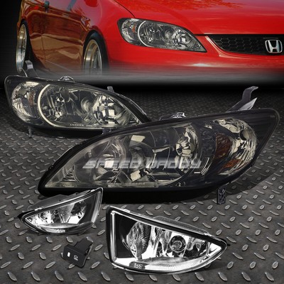 ДЫМЧАТАЯ ФАРА + ЖЕЛТЫЙ ПОВОРОТНИК + ХРОМИРОВАННАЯ ПРОТИВОТУМАННАЯ ФАРА + ВЫКЛЮЧАТЕЛЬ ДЛЯ 06-08 CIVIC 4DR