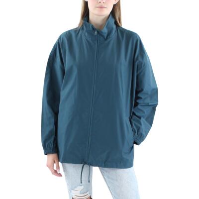 Женская зеленая ветровка из однотонного органического хлопка Eileen Fisher L BHFO 5950