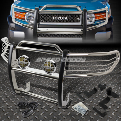 ХРОМИРОВАННАЯ РЕШЕТКА РАДИАТОРА + КРУГЛАЯ ДЫМЧАТАЯ ПРОТИВОТУМАННАЯ ФАРА ДЛЯ ВНЕДОРОЖНИКА TOYOTA FJ CRUISER 07-14