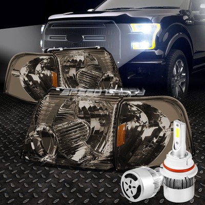 ФАРА С ДЫМЧАТЫМ КОРПУСОМ + ЯНТАРНЫЙ УГОЛОК + БЕЛЫЙ СВЕТОДИОД 9007 HID + ВЕНТИЛЯТОР ДЛЯ 02-05 EXPLORER