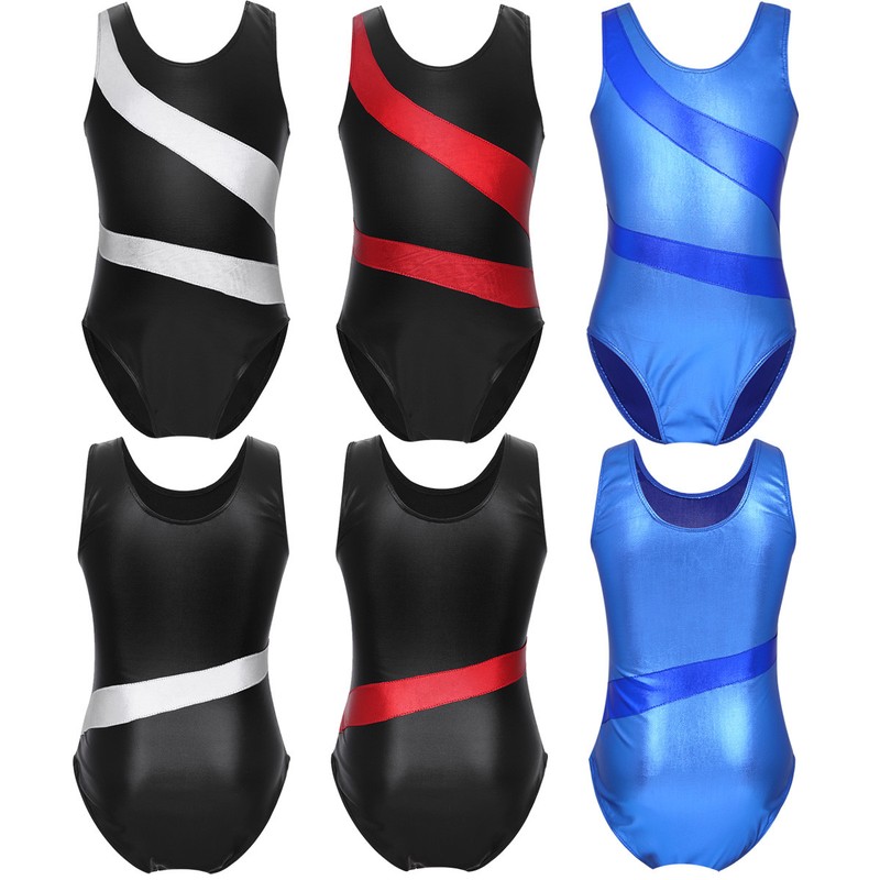 Yruioon Mädchen Turnanzug Glitzer - Ballett Trikot Ärmellos