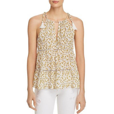 

Lost + Wander Womens Prairie White Floral Casual Pullover Top Shirt  BHFO 7573, Yellow multi