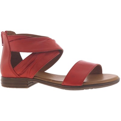 

Miz Mooz Womens Daphne Red Flat Sandals Sandals 36 Medium (B,M) BHFO 7848, Scarlet, Daphne