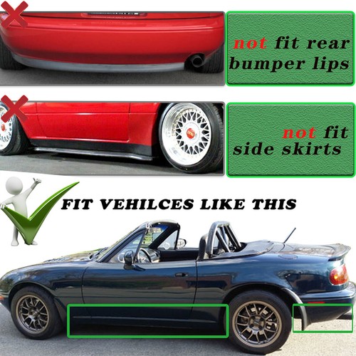 Set of 4 Splash Guards Mud Flaps Molded for Mazda Miata Convertible