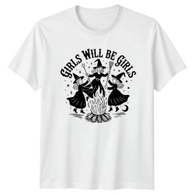 Girls Will Be Girls Witches Halloween Unisex Hombre Mujer Camiseta Gráfica