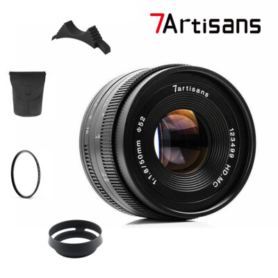 7artisans 50MM F1.8 MANUAL Fixed LENS Micro 4/3 Mount Black gx gh omd