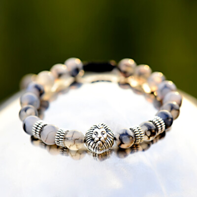 Natural Tiger's Eye Spirit Healing Gemstone Beads Beaded Bracelet Bangle for Men