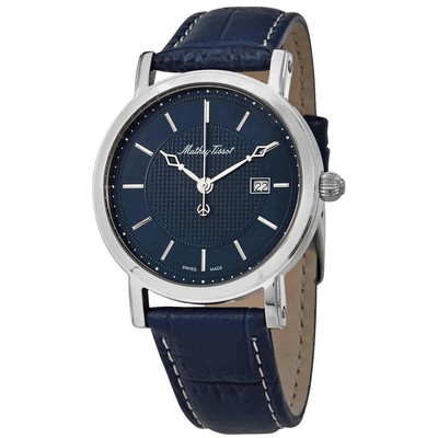 Мужские часы Mathey-Tissot City Quartz с синим циферблатом H611251ABU