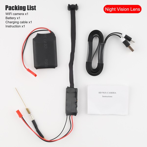 1080P HD Wireless Mini WIFI Camera Hidden Nanny Security Spy DIY Pinhole DVR Cam - Image 15