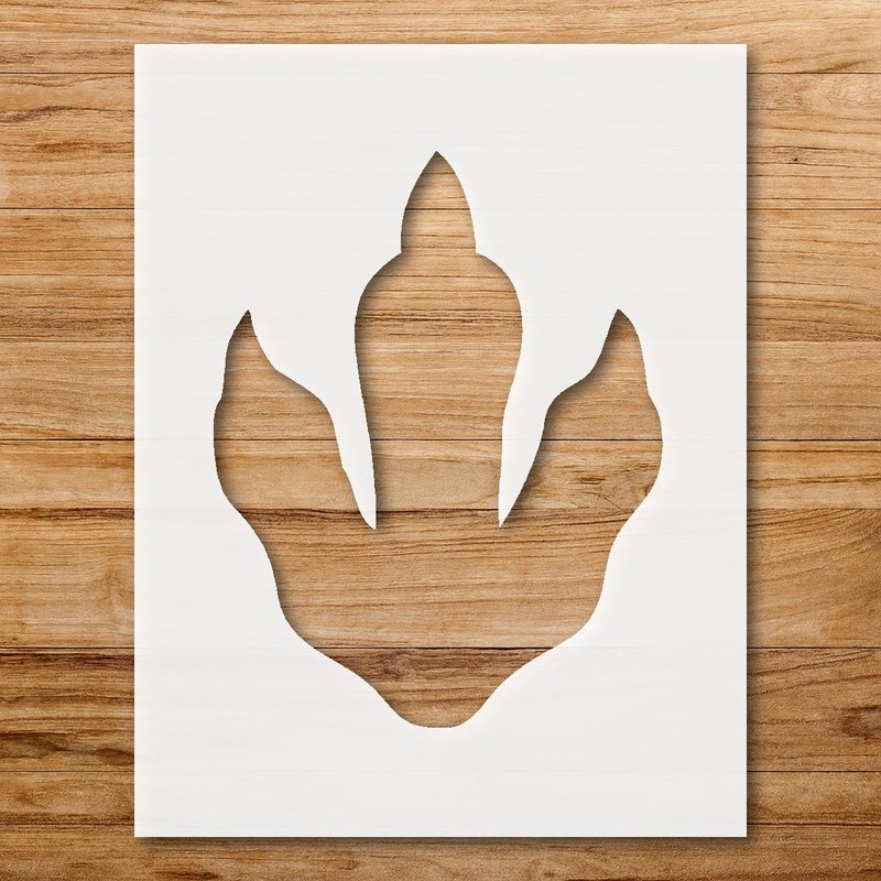 Dinosaur Footprint Silhouette Home Decor Reusable Stencil - StencilAir