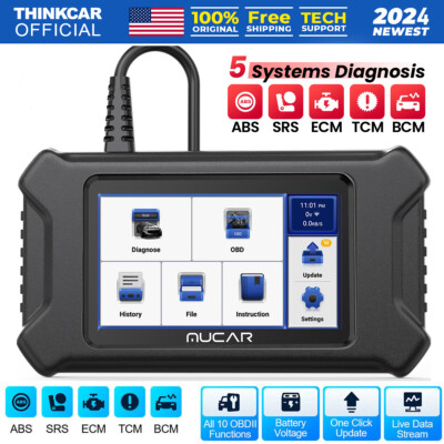 MUCAR Engine Transmission ABS SRS OBD2 Scanner Car Diagnostic Tool Code Reader