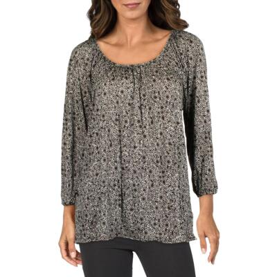 

Женский черный пуловер с вырезом «лодочкой» MICHAEL Michael Kors, размер  BHFO 6940