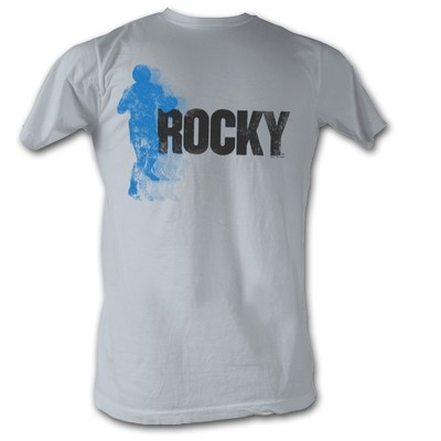 Rocky T-shirt Fight Classic Movie Adult Gray Tee Shirt