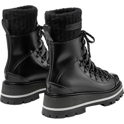 Pre-owned Jimmy Choo Womens Chike Suede Round Toe Lugged Sole Boots Shoes Bhfo 9481 In Black