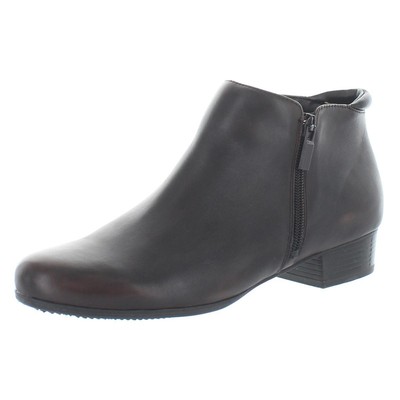

Женские коричневые кожаные ботильоны Trotters Major 8,5, средние (B,M) BHFO 3204, Dark brown leather
