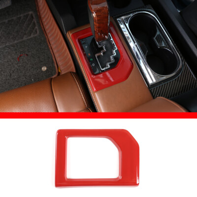Red ABS Central Control Gear Shift Panel Cover Trim For To*yota Tundra 2014-2021