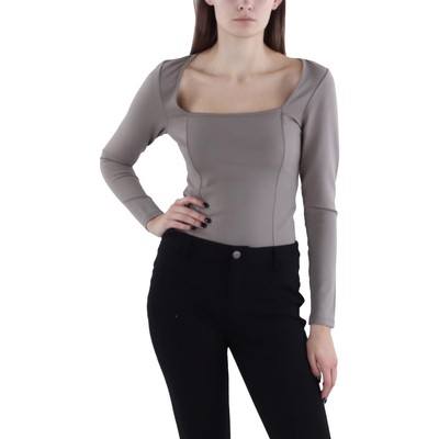 Женский темно-серый топ-боди-стринги Abercrombie & Fitch с квадратным вырезом, M BHFO 2839