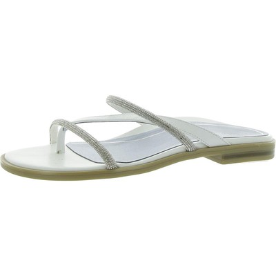 Vionic Womens Prism White Leather Slide Sandals Shoes 6.5 Medium (B,M) BHFO 9759