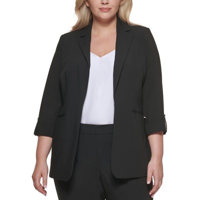 

Calvin Klein Womens Black Business Open Front Blazer Jacket Plus  BHFO 1298, Черный