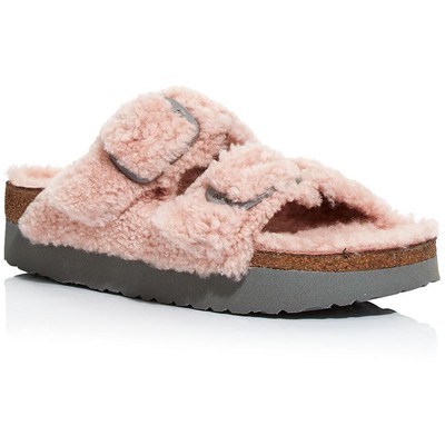 

Женские кожаные шлепанцы из овчины Papillio by Birkenstock Сандалии BHFO 0275, Teddy crystal rose, 1017643