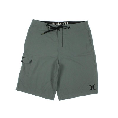 Мужские шорты-борд с вышивкой Hurley Mens One and Only серого цвета, 44 BHFO 2065