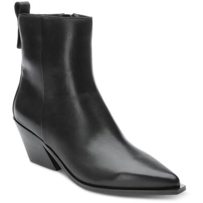 Кожаные ботильоны Sanctuary Womens Yolo на наборном каблуке и молнии Обувь BHFO 7760