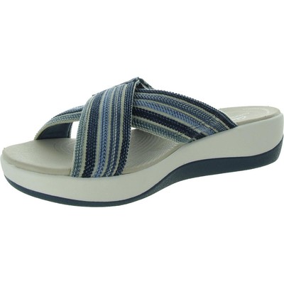 Cloudsteppers by Clarks Womens Arla Wave Blue Slide Sandals 11 Medium (B,M) 4045