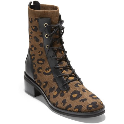 Женские ботинки Cole Haan Piedmont Stchlt Cmbt коричневого цвета в армейском стиле на шнуровке BHFO 1156