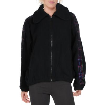 

Женская флисовая куртка оверсайз Terez с эластичной деталью в клетку, Black/plaid, 2599