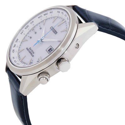 Pre-owned Citizen Eco-drive Perpetual World Time Silver Dial Watch Cb0270-10a