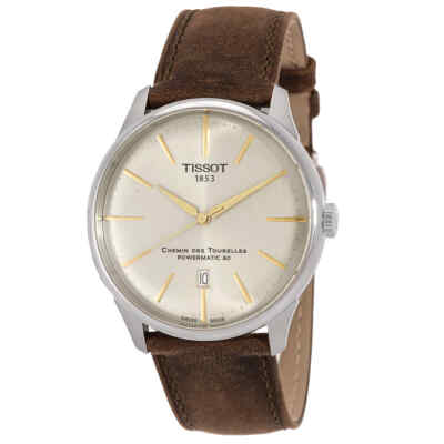 Pre-owned Tissot Chemin Des Tourelles Automatic Ivory Dial Men's Watch T1394071626100