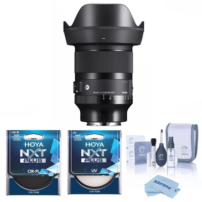 Объектив Sigma 20mm f/1.4 DG DN Art для Sony E, в комплекте с 82-мм УФ- и CPL-фильтрами