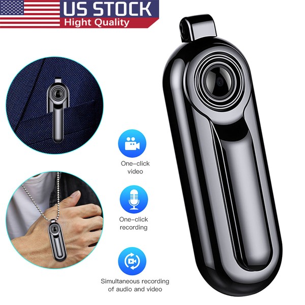 Micro HD 1080P Wearable Mini Spy Camera Video Voice Recorder Necklace Hidden Cam