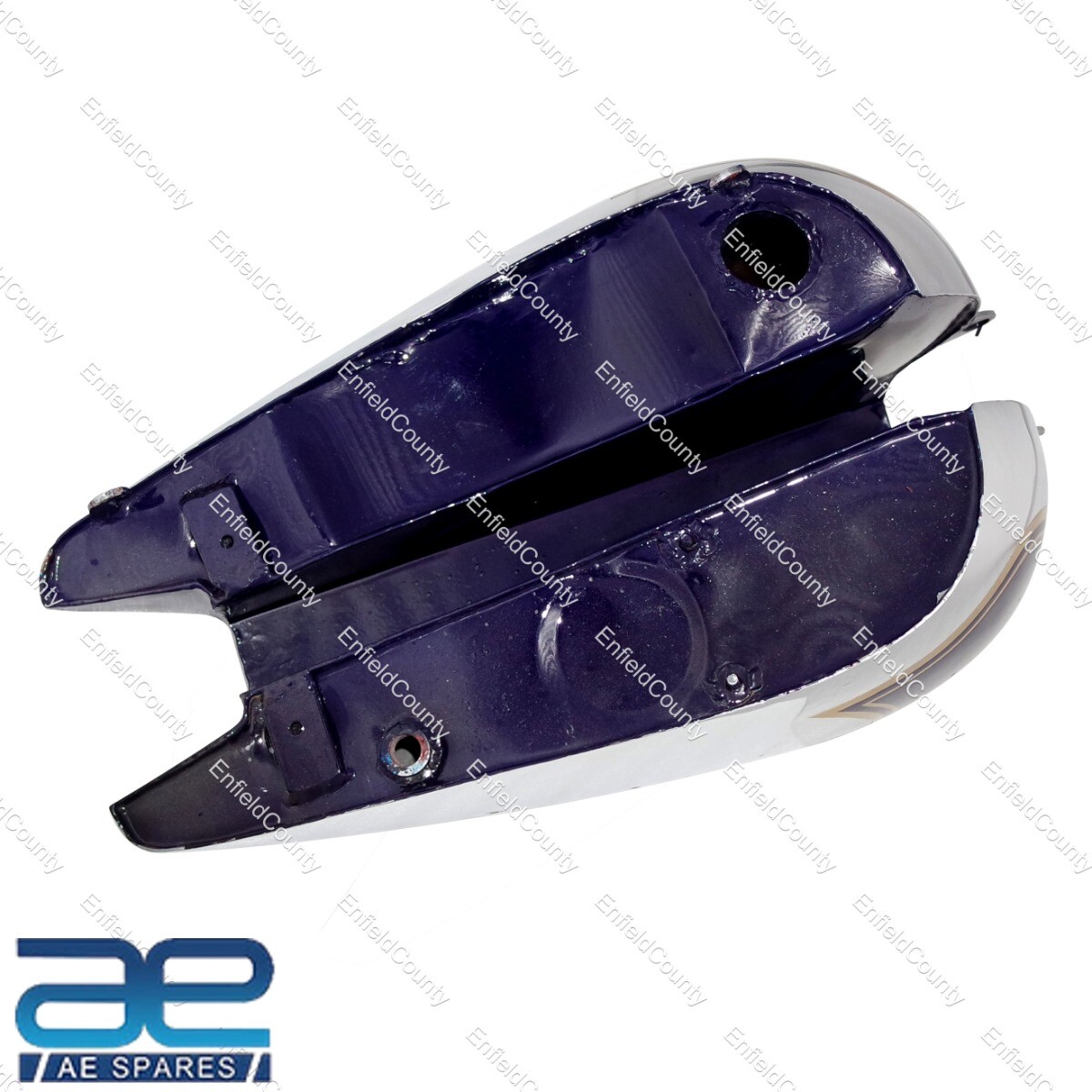 BSA C11 C10 Blue Chrome Petrol Fuel Tank With Speedometer , Cap & Tap