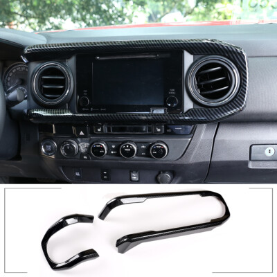ABS Carbon Fiber Dashboard Decoration U Shape Trim For To*yota Ta-coma 2016-2022