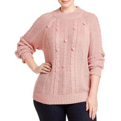 

Женский розовый пуловер с воротником-стойкой в одну нить, топ плюс  BHFO 3829, Pink as sampled