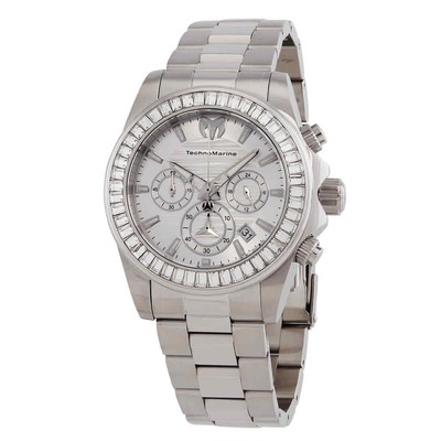 Мужские часы Technomarine Manta с хронографом и серебряным циферблатом TM-222001