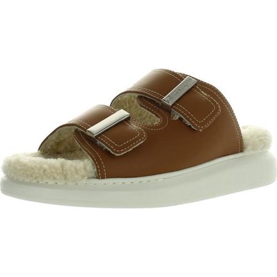 

Женские светло-коричневые сандалии на плоской подошве Alexander McQueen шириной 38 (C, D, W) BHFO 5961, Tan/natural
