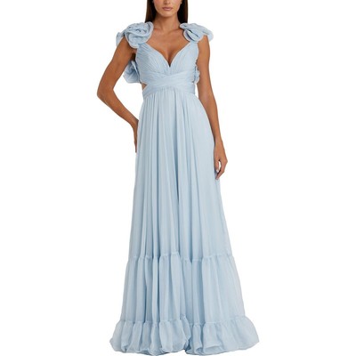 Женское шифоновое вечернее платье Mac Duggal на шнуровке BHFO 4163